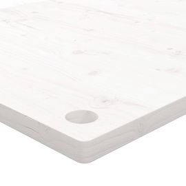 Vidaxl Dessus De Bureau Blanc 110x60x2,5 Cm Bois Massif De Pin