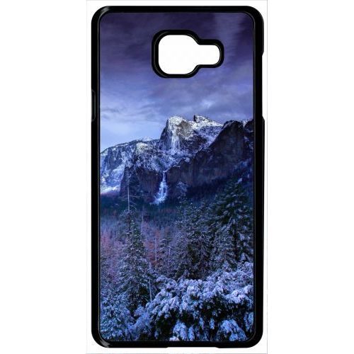 Coque Pour Smartphone - Paysage Lunaire Montagne - Compatible Avec Samsung Galaxy A7 (2016) - Plastique - Bord Noir