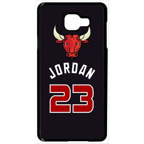 Coque Pour Smartphone - Chicago Jordan 23 - Compatible Avec Samsung Galaxy A7 (2016) - Plastique - Bord Noir