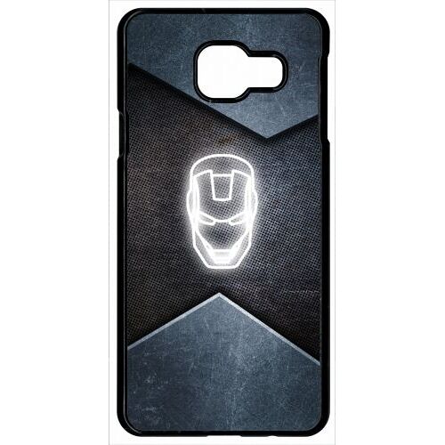 Coque Pour Smartphone - Superhero Iron The Man - Compatible Avec Samsung Galaxy A9 (2016) - Plastique - Bord Noir
