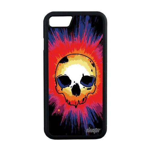 Coque Iphone 7 Silicone Tete De Mort Street Art Biker Squelette Techno Os Iphone 7