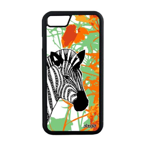 Coque Zebre Apple Iphone 8 Silicone Noir Et Blanc Cheval Africain Nature
