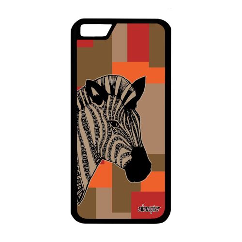 Coque Iphone 6 6s Silicone Zebre Geometrique Portable Animaux Cheval Case