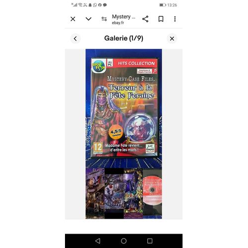 Jeu Pc Hits Collection Mystery Case Files Terreur À La Foraine /20 /M2