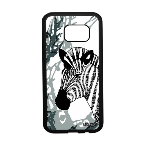 Coque zebre silicone pour S7 noir cover art cheval noir et blanc Samsung Galaxy S7