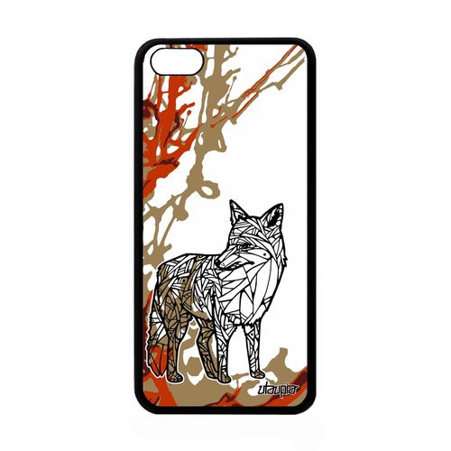 Coque Silicone Iphone 5c Renard Smartphone Marron Art Animal Roux Foret De Apple Iphone 5c