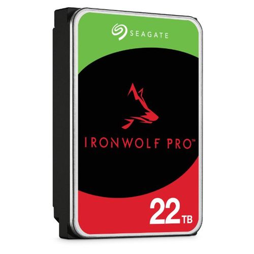 Seagate IronWolf Pro ST22000NT001 - Disque dur - 22 To - interne - 3.5" - SATA 6Gb/s - 7200 tours/min - mémoire tampon : 512 Mo - avec 3 ans de Seagate Rescue Data Recovery
