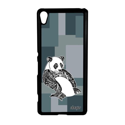 Coque Pour Sony Xperia Xa Panda Bamboo Azteque Ethnique Cube Carré Homme Mobile