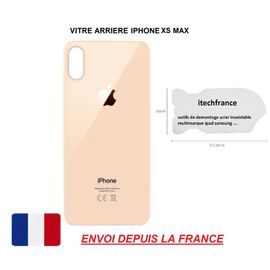 Vitre Arrière Compatible Iphone Xs Max 6.5 Or En Verre, Coque Cache Batterie Adhésif, Lame De Démontage