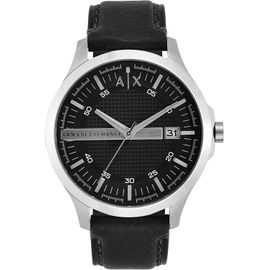 Ytseazn-Armani Exchange Montre Pour Homme ,Mouvement Date À Trois Aiguilles,Boîtier En Acier Inoxydable De 46 Mm Avec Bracelet En Cuir,Ax2101