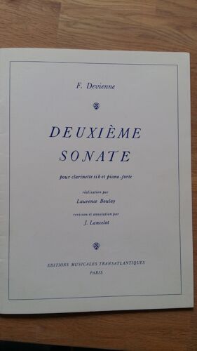 "Deuxième Sonate Pour Clarinette Si B & Piano-Forte"