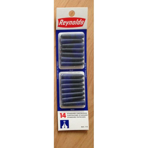 14 Cartouches Reynolds Encre Bleue