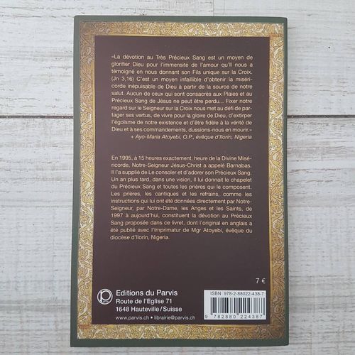 Dévotion Au Très Précieux Sang De Notre-Seigneur Jésus-Christ - Prières Principales Des Dévots Au Précieux Sang D'après Barnabas Nwoye