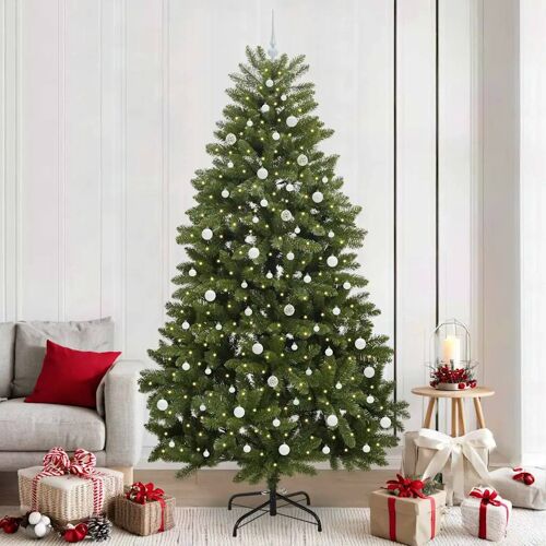 vidaXL Sapin de Noël artificiel Vert 240 cm PVC et métal