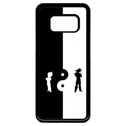 Coque Pour Smartphone - Ying Yang Manga Dbz - Compatible Avec Samsung Galaxy S8 - Plastique - Bord Noir
