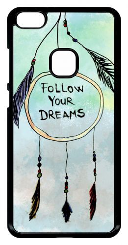 Coque Pour Smartphone - Attrape Rêve Dreams - Compatible Avec Huawei P10 Lite - Plastique - Bord Noir