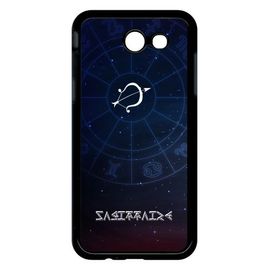 Coque Pour Smartphone - Signe Astrologique Sagittaire - Compatible Avec Samsung Galaxy J3 (2017) - Plastique - Bord Noir