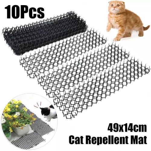 Tapis Répulsif Anti-Chats, 10 Pièces, Bandes À Picots, Sangles À Picots, Dissuasion, Garder Le Chien Loin, Creuser, Fournitures Pour Animaux De Compagnie