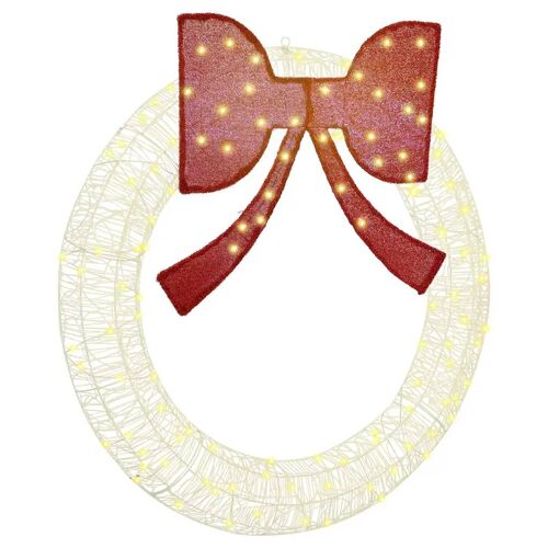 vidaXL Couronne avec des lumières à LED Blanc chaud 120 cm Acrylique