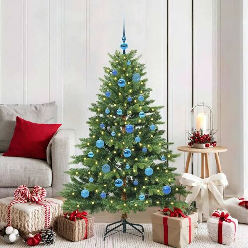 vidaXL Sapin de Noël artificiel avec 150 LED Vert 150 cm PE et PVC