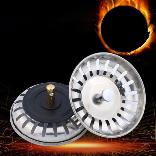 Filtre D'évier De Cuisine Premium, Remplacement De Bouchon De Déchets, Filtre De Bassin À Tige En Acier, Modèle De Baignoire, Douche, Filtre De Vidange De Cuisine