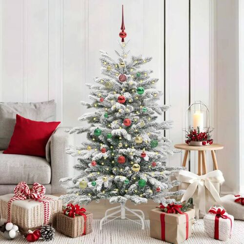 vidaXL Sapin de Noël Artificiel à Branches Articulées Blanc 150 cm