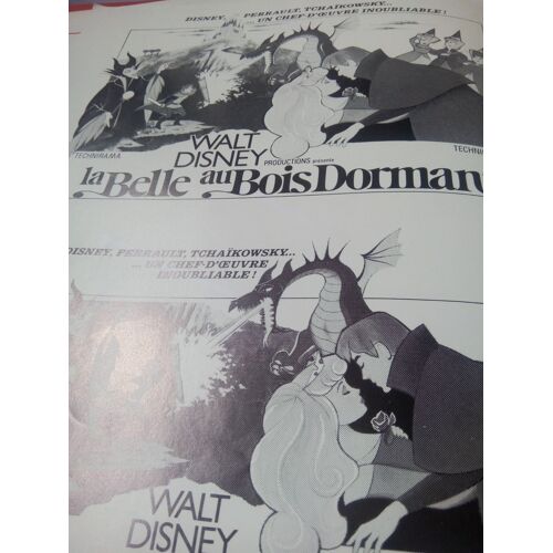 La Belle Au Bois Dormant - Sleeping Beauty -Walt Disney - Clyde Geronimi - Affiche Noir Et Blanc Du Film Dessin Animé