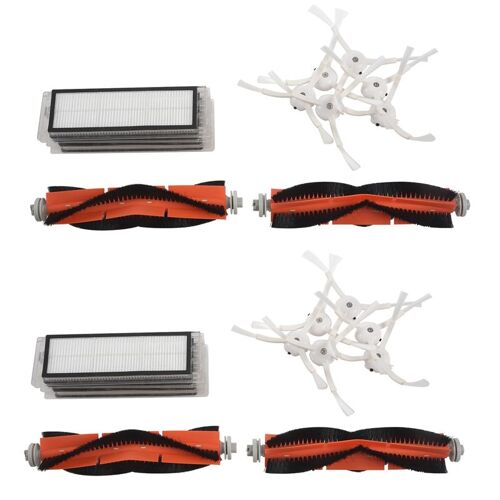 Pièces de rechange pour aspirateur robot Xiaomi Roborock S50 Mi, 12 brosses latérales, 8 filtres Hepa, 4 brosses principales