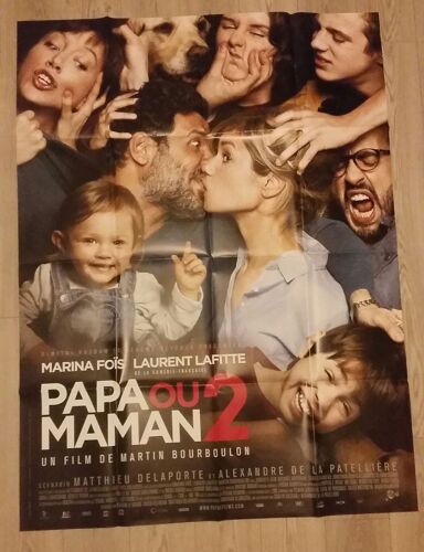 Papa Ou Maman 2 Véritable Affiche De Cinéma Pliée De Martin Bourboulon Avec Laurent Lafitte, Marina Foïs, Alexandre Desrousseaux, Jonathan Cohen, Sara Giraudeau 160*120 2016