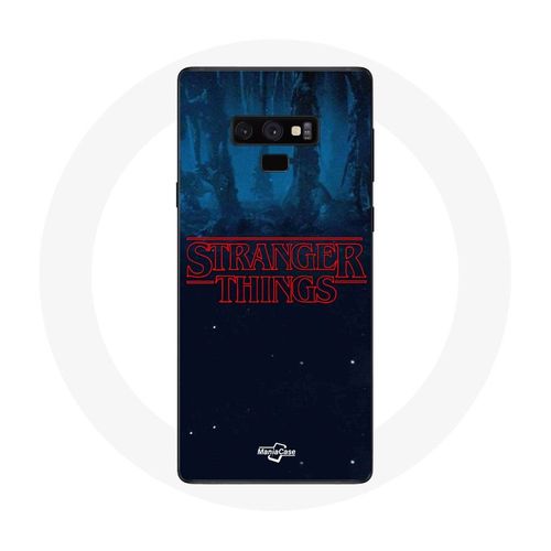 Coque Pour Samsung Galaxy Note 9 Stranger Things Logo Fond Bleu De La Saison 2