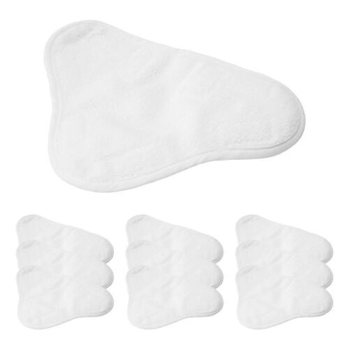 Pack de 10 tampons en tissu microfibre de vadrouille à vapeur de rechange pour traînée triangulaire