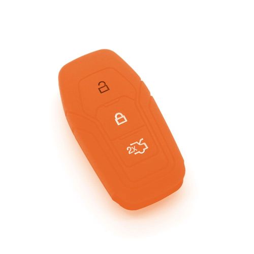 Housse De Clé En Silicone Pour Ford Mondeo Mustang Fusion 2015 2016 Orange