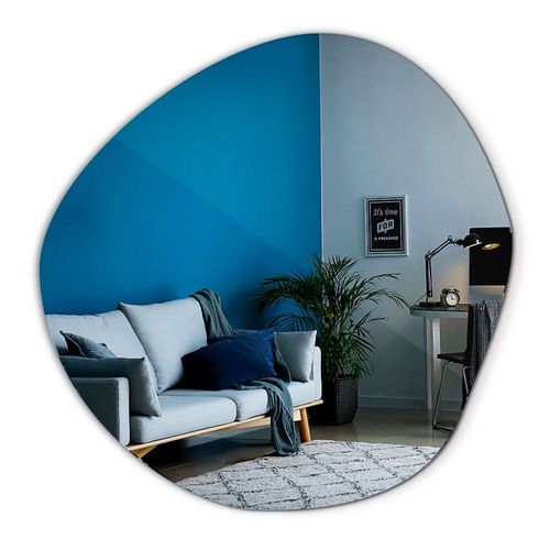 Tulup Miroir Décoratif Moderne Irrégulier Élégant 67 cm x 67,6 cm Grand miroir mural pratique pour le maquillage et la beauté Adapté à la chambre au salon ou à la salle de bain