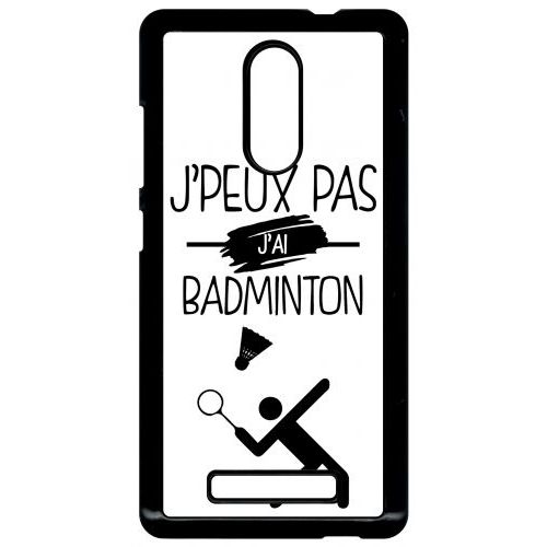 Coque Xiaomi Redmi Note 3 - J Peux Pas J Ai Badminton 1 - Noir