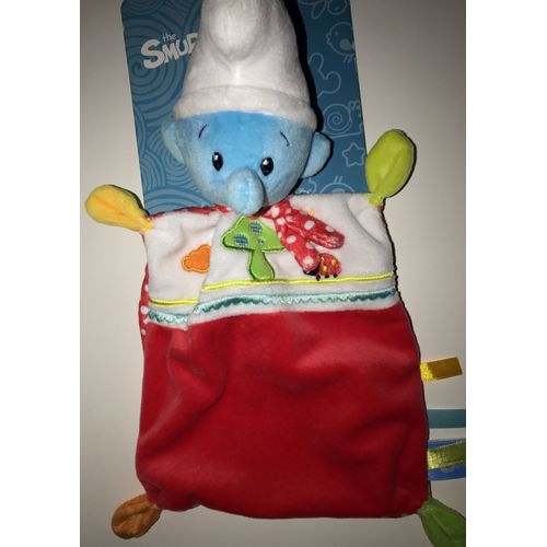 Doudou The Smurfs Schtroumpfs Plat Canard Nuages Arbre Coccinelle Nicotoy Samba Toys Bénélux Soft Toys Baby Comforter 