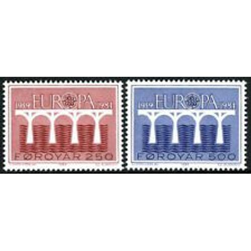 Féroé Europa Cept 1984 Neufs** Luxe
