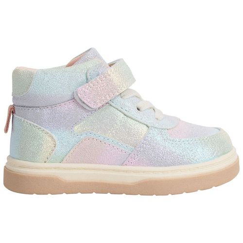 Chaussures Baskets Montantes Arcsensciel Lacet Velcro Pour Bébé Fille Rose