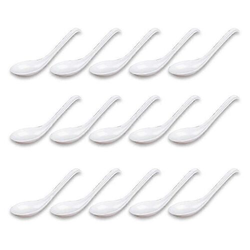 Cuillères À Soupe, 15pcs Cuillères De Style Japonais Cuillères À Riz Cuillères À Soupe Asiatiques Chinoises Avec Longue Poignée Pour