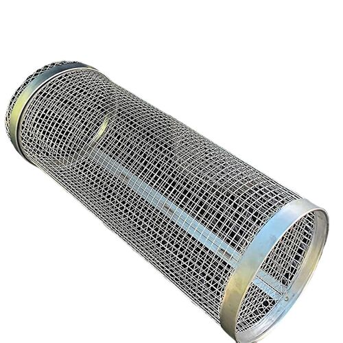 Panier de grillades cylindriques en acier inoxydable Grillet Légumes Viande Barbecue Panier