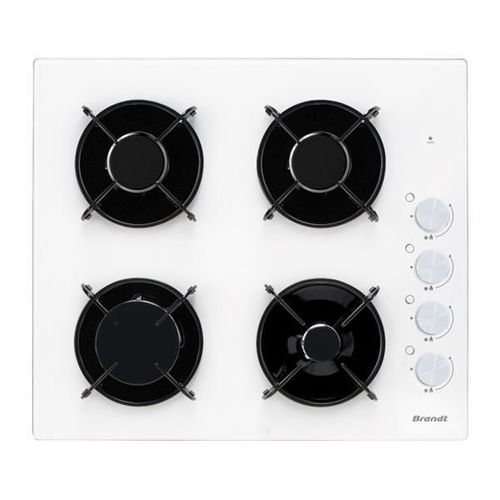 Brandt - Table verre gaz blanche bpg3400w