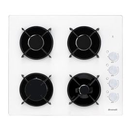 Brandt - Table verre gaz blanche bpg3400w