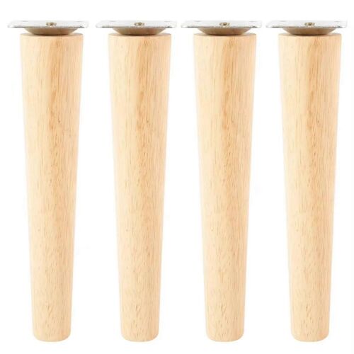 4 pièces pieds de meubles Meubles solides en bois Pieds de table droits Pieds de chaise antidérapants Accessoires de remplacement 8cm