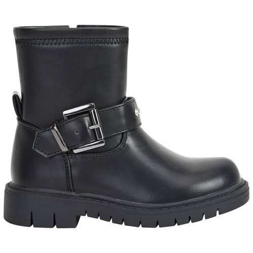 Bottes Noir À Zip Avec Bride À Strass Et Boucle Pour Fille - Noir - 35