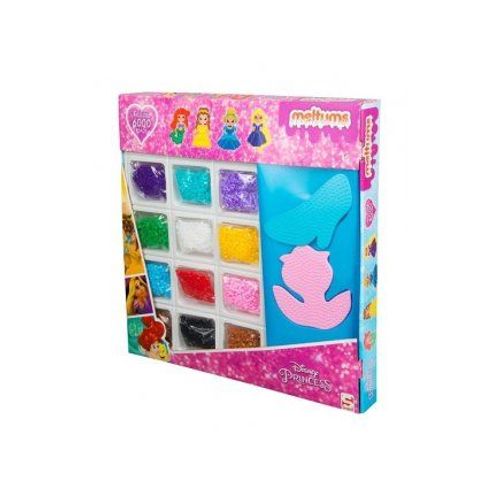 Grand Coffret Princesses 6000 perles a repasser Midi, multicolore + 4 plaques picots - Disney Fille - Jeu Loisir creatif enfant