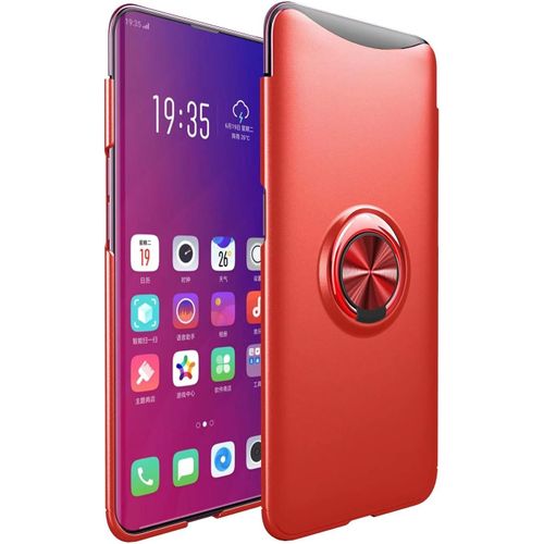 Compatible Avec Xiaomi Redmi 9a Coque, 360 Degres Protection Bumper + Verre Trempé, Coque Avec Anneau Support Cover Skin Cases Housse Etui Protector-Rouge