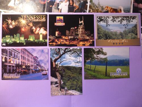 6 Cartes  Nashville & Tennessee  3 Avec Paysages Campagne  3 Vues Du Downtown De Nuit    