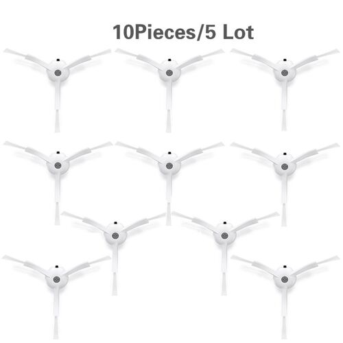 10 brosses latérales pour aspirateur xiaomi mi robot, 2e génération pour Roborock S50 S51, pièces de rechange