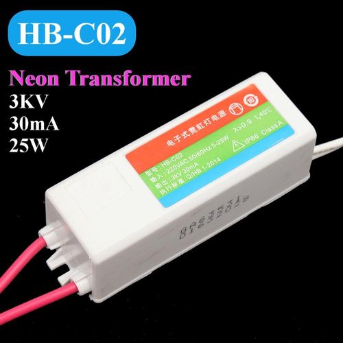 Panneau Lumineux Néon En Verre, Universel, Alimentation Électrique, 5-25w, 3kv, 30ma, Hb-C02