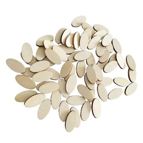 200pcs Tranches Ovales En Bois, Tranche De Bois Inachevée Pour Bricolage Artisanat Peinture Noël Décor Centre De Table Étiquette Cadeau