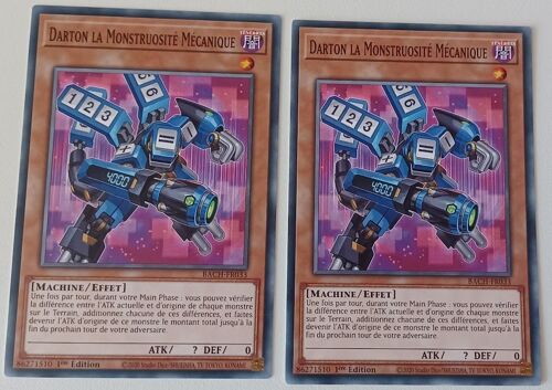 Lot De 2 Cartes Yu-Gi-Oh ! Darton La Monstruosité Mécanique Bach-Fr033 1ére Édition Vf/Commune